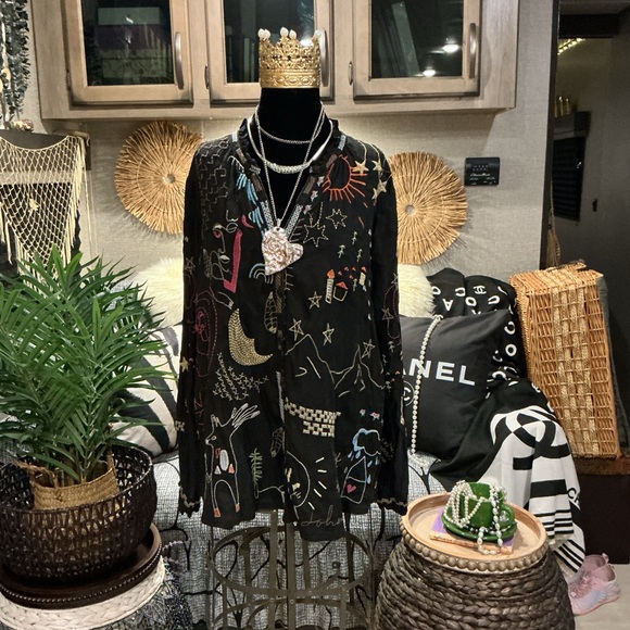 Johnny Was Biya Picassa ( Storybook) Shirt S - Picture 12 of 16